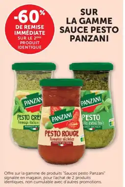 Super U SUR LA GAMME SAUCE PESTO PANZANI offre