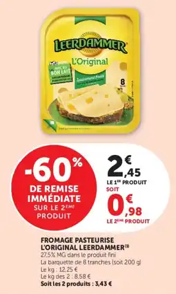 Super U FROMAGE PASTEURISE L'ORIGINAL LEERDAMMER offre