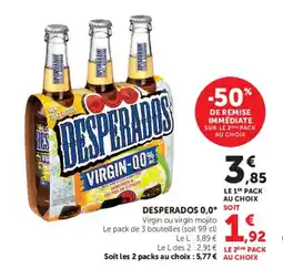 Super U DESPERADOS 0,0° offre