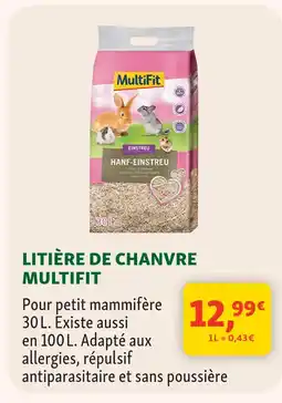 Maxi Zoo Multifit litière de chanvre offre