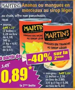 Norma Martin's ananas en morceaux au sirop léger offre