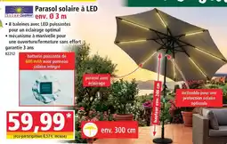 Norma Parasol solaire à led env. ø 3 m offre
