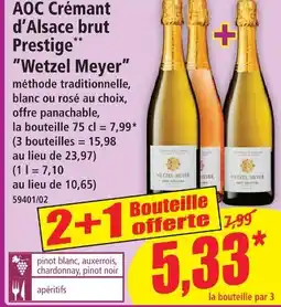 Norma Wetzel meyer aoc crémant d'alsace brut prestige offre