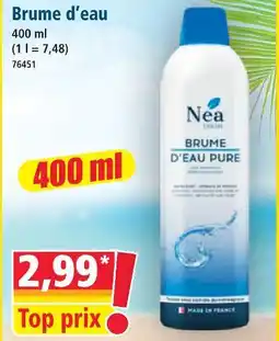 Norma Nea brume d'eau offre