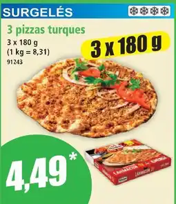 Norma 3 pizzas turques offre