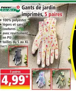 Norma Power garden gants de jardin imprimés offre