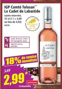 Norma Le cadet de labastide igp comté tolosan offre
