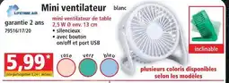 Norma Lifetime air mini ventilateur blanc offre