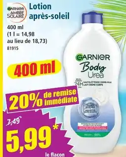 Norma Garnier lotion après-soleil offre