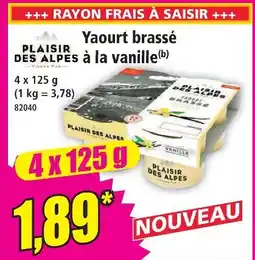 Norma Plaisir des alpes yaourt brassé à la vanille offre