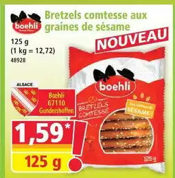 Norma Boehli bretzels comtesse aux graines de sésame offre
