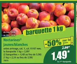Norma Nectarines jaunes/blanches offre