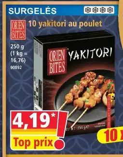 Norma Orien bites 10 yakitori au poulet offre