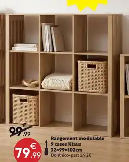 Maxi Bazar Rangement modulable 9 cases klaus offre