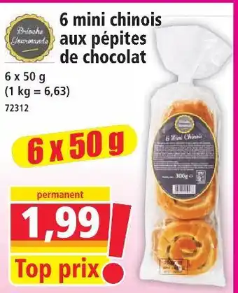 Norma 6 mini chinois aux pépites de chocolat offre