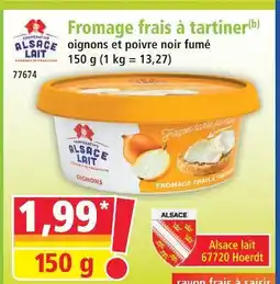 Norma Alsace lait fromage frais à tartiner offre