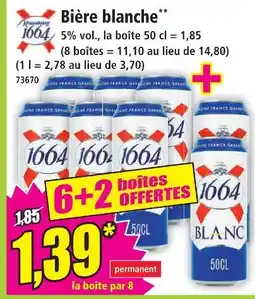 Norma Bière blanche offre