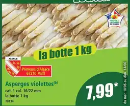 Norma Asperges violettes offre