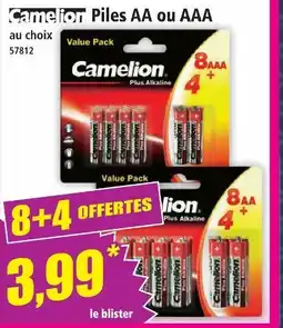 Norma Camelion piles aa ou aaa offre