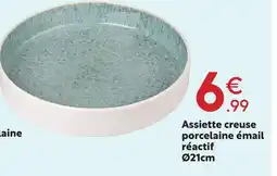 Maxi Bazar Assiette creuse porcelaine émail réactif offre