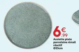 Maxi Bazar Assiette plate porcelaine émail réactif offre