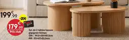 Maxi Bazar Set de 2 tables basses gigognes soleya offre