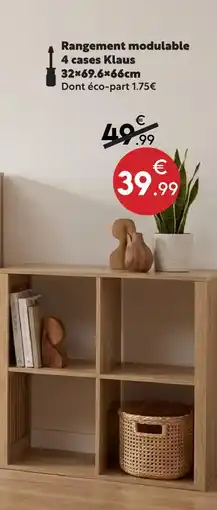 Maxi Bazar Rangement modulable 4 cases klaus offre