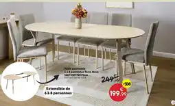 Maxi Bazar Table extensible 6 à 8 personnes terra nova offre