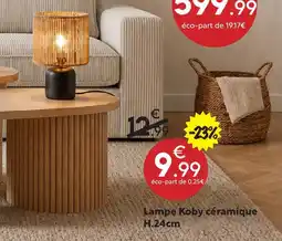 Maxi Bazar Lampe koby céramique offre