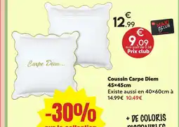 Maxi Bazar Coussin carpe diem offre