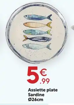 Maxi Bazar Assiette plate sardine offre