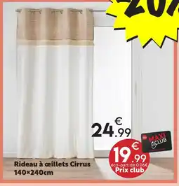 Maxi Bazar Rideau à œillets cirrus offre