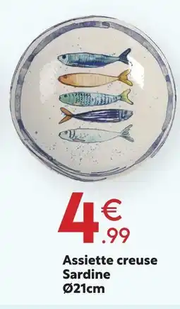 Maxi Bazar Assiette creuse sardine offre