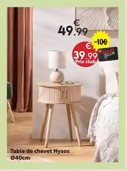 Maxi Bazar Table de chevet nysos offre