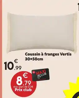 Maxi Bazar Coussin à franges vertis offre
