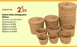 Maxi Bazar Panier little cottage jonc offre