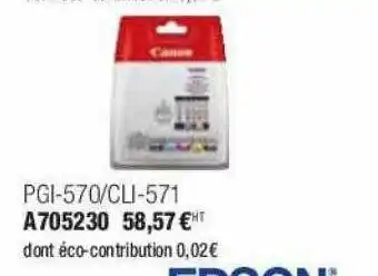 Calipage Pgi-570 Ou Cli-571 A705230 Canon offre