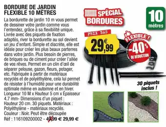 Outiror Bordure De Jardin Flexible 10 Mètres offre