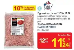 METRO Charal - égrené au bœuf 15% m.g offre