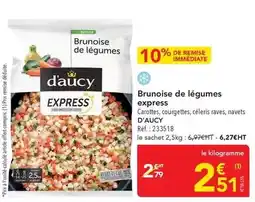 METRO D'aucy - brunoise de légumes express offre