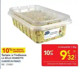 METRO Tartare - à l'indienne la belle henriette offre