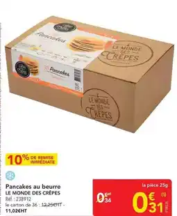 METRO Pancakes au beurre offre