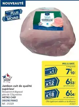 METRO Chef - jambon cuit de qualité superieur offre