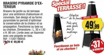 Brasero Pyramide D'extérieur