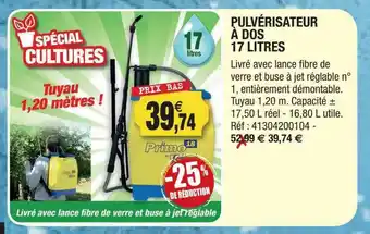 Outiror Pulvérisateur à Dos 17 Litres offre