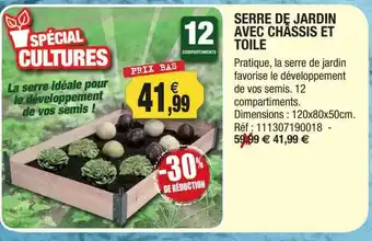 Outiror Serre De Jardin Avec Châssis Et Toile offre