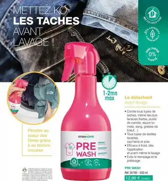 Stanhome Le Détachant Avant-lavage offre