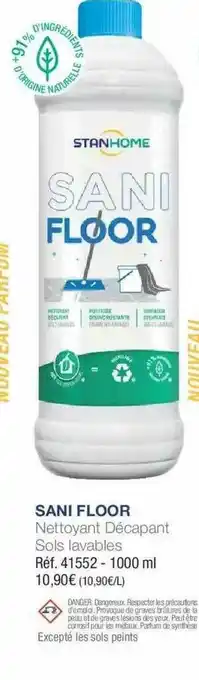Stanhome Sani Floor Nettoyant Décapant Sols Lavables offre