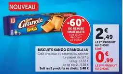 Super U BISCUITS KANGO GRANOLA LU offre