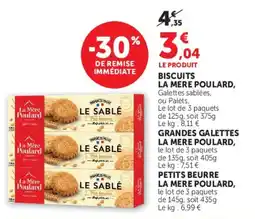 Super U BISCUITS LA MERE POULARD offre